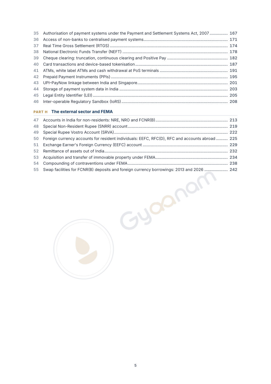 Contents, chapters 35 to 55 of Indian Economy for Civil Services Exam